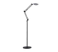 AMZOAKUD Lámpara de pie Luz de Piso LED Ajustable con Aumento 8X 2 temperaturas de Color Interruptor de Cable Lámpara de Lectura para el Cuidado de los Ojos Lámpara de pie (Color: Noir)