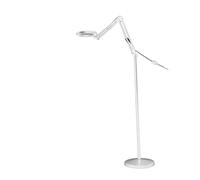 AMZOAKUD Lámpara de pie Luz de Piso LED Ajustable con Aumento 8X 2 temperaturas de Color Interruptor de Cable Lámpara de Lectura para el Cuidado de los Ojos Lámpara de pie (Color: Blanc)