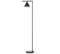 AMZOAKUD Lámpara de pie Simplicidad Elegante Lámpara de pie Lámpara Vertical Luz cálida con Pantalla de Metal Colgante Base de Metal Sala de Estudio Dormitorio Lámpara de pie (Color: Noir)