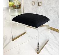 AMZOAKUD Taburete acrílico con Asiento Acolchado de Terciopelo, Silla y Mesa Auxiliar de Estilo Moderno, Muebles de Dormitorio creativos para Uso en mesita de Noche