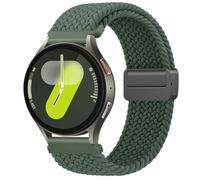Amzpas Correa de nailon de 20 mm compatible con Samsung Galaxy Watch 7/6/5/4/FE 40 mm 44 mm/Galaxy 6 Classic/5 Pro/4 Classic mujer y hombre, cierre magnético, correa de reloj trenzada elástica