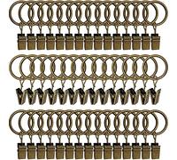 AMZSEVEN Paquete de 44 Anillos de Cortina de Metal con Clips, Clips de Cortina con Anillos, Anillos de Cortinas de 1 Pulgada de diámetro, se Adapta a Barras de Cortina de 6/8 Pulgadas de diámetro,