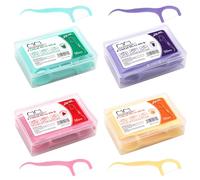 AMZSKU 200 palillos de hilo dental, palillos de dientes de hilo dental, cuidado dental con diseño en forma de Y, palillos de limpieza dentales desechables