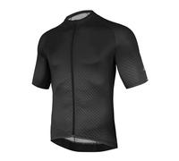 AMZSPORT Maillot de Ciclismo Hombre Manga Corta con Cremallera y Bolsillos Camiseta Técnica de Secado Rápido para Ciclismo Carretera y MTB Rayas Negras M