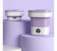 AMZTEMU 16L Portable Washing Machine, Mini Lavadora portatil con Centrifugado, Lavadora pequeña para Ropa de Bebé, Ropa Interior o Artículos Pequeños, Dormitorio, Camping -EU Power(Violeta)