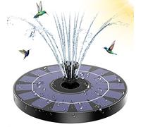 AMZtime Fuente Solar - 3.5W Bomba Solar para Estanque Fuentes Solares para Jardin con Boquilla de Doble Capa para Baño de pájaros, Pecera, Estanque Decoración de Jardín
