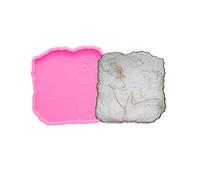 AMZTOART Moldes cuadrados de resina de ágata de geoda, moldes de silicona para epoxi, molde para fundición de resina, bricolaje, joyería, arte y decoración del hogar (YMDY0959)