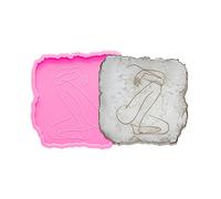 AMZTOART Moldes cuadrados de resina de ágata de geoda, moldes de silicona para epoxi, molde para fundición de resina, bricolaje, joyería, arte y decoración del hogar (YMDY0957)