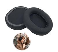 Amztour Almohadillas de Repuesto Compatible con Auriculares Steelseries Arctis 1,3, 5, 7 Almohadillas Auriculares con Espuma Insonorizada y Malla Transpirable (1 Par-Negra)