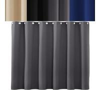 AMZYU Cortinas Dormitorio Cortas, 90 x 185 cm Modernas Decorativas Cortinas Termicas Aislantes Frio y Calor Moderna Decoración Ventanas para Dormitorio, Salón, Gris Oscuro