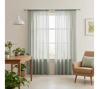 AMZYU Cortinas Dormitorio Translucidas 100 x 255 cm Fitrado de Luz Cortina Salon Translucida Modernas Decorativas para Sala Cuarto Comedor, Gris