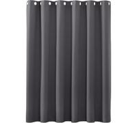 AMZYU Cortinas Opacas 1 Pieza, 90 x 210 cm Protección contra El Frío Cortinas de Lino con Ojales Moderna Decoración Ventanas para Ventanas Habitación Dormitorio, Gris Oscuro