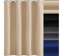 AMZYU Cortinas Opacas Termicas, 80 x 210 cm Protección contra El Frío Cortinas para Oscurecer La Habitación Moderna Decoración Ventanas para Dormitorio, Salón, Color Crema
