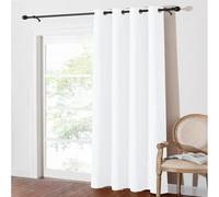 AMZYU Cortinas Salon Opacas, 160 x 100 cm Modernas Decorativas Cortina Opaca con Ojales 1 Pieza Moderna Decoración Ventanas para Ventanas Habitación Dormitorio, Blanco
