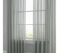 AMZYU Cortinas Transparente Salon 100 x 255 cm Suaves Al Tacto Cortina de Ventana Separador de Ambientes para Ventana Habitación, Gris