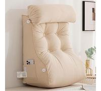 AMZZHAO Almohada de Lectura,Cojín de Lectura,Almohadas Antireflujo Ergonómicas,Ideal para Leer o Jugar a Videojuegos,Cojín de Respaldo en Cama,Sofá,Suelo,Soporte Lumbar