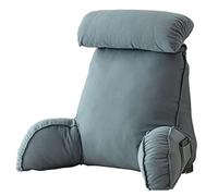 AMZZHAO Cojín de Lectura con Reposa Brazos,Almohada para Asiento De Lectura De Cama,Cojín de Apoyo Lumbar,Almohadas de Espalda,Ideal para Trabajar,Leer o Jugar en la Cama/Sofá/Suelo