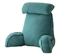 AMZZHAO Cojín de Lectura con Reposa Brazos,Almohada para Asiento De Lectura De Cama,Cojín de Apoyo Lumbar,Almohadas de Espalda,Ideal para Trabajar,Leer o Jugar en la Cama/Sofá/Suelo