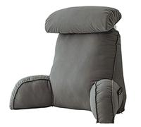 AMZZHAO Cojín de Lectura con Reposa Brazos,Almohada para Asiento De Lectura De Cama,Cojín de Apoyo Lumbar,Almohadas de Espalda,Ideal para Trabajar,Leer o Jugar en la Cama/Sofá/Suelo