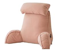 AMZZHAO Cojín de Lectura con Reposa Brazos,Almohada para Asiento De Lectura De Cama,Cojín de Apoyo Lumbar,Almohadas de Espalda,Ideal para Trabajar,Leer o Jugar en la Cama/Sofá/Suelo