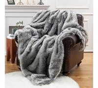 AMZZHAO Manta Grande súper Suave y cálida,Manta Decorativa de Piel sintética cálida y Elegante,Gruesa Manta Peluda de Pelo Largo,para Cama,sofá o Coche,Ideal para el Invierno