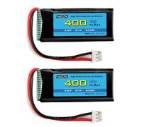 AMZZN 2 baterías de 7,4V 2S 400mAh 30C Li po con Enchufe PH-2.0 3P Compatible con Aviones UMX 2S Apto para Drones de ala Fija Quadcopter planeadores