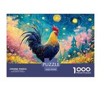 An Adorable Rooster 1000 Pcs Stabiler Karton Puzzle Rooster Stressabbau Familienspiel Puzzles Als Wohnaccessoires 70x50cm/1000pcs