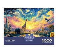 An African Savannah at Sunset 1000 Stück Premium-Karton Puzzle Kitten Stressabbau Kreatives Spiel Puzzles Für Erwachsene Und Kinder 70x50cm/1000pcs