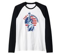 An Amazing 250 Years 1776-2026 Birthday American (White) Camiseta Manga Raglan
