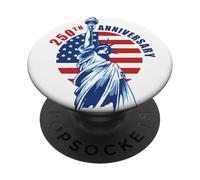 An Amazing 250 Years 1776-2026 Birthday American (White) PopSockets PopGrip Adhesivo