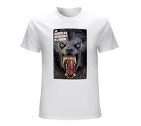 An American Werewolf In London Scary Horror T-Shirt Graphic tee Printed Top Mens White Shirt 3XL