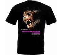 An American Werewolf In London v.3 T Shirt Black Movie Poster
