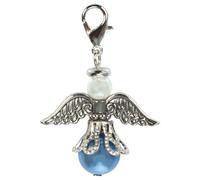 An Angel For The Bride Something Blue and Silver Tone 1 x 1 Zinc Metal Bouquet Charm