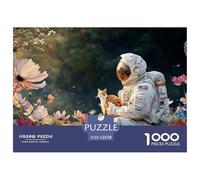 An Astronaut in A Spacesuit 1000 Pcs Premium-Karton Puzzle Astronaut Stressabbau Familienspiel Puzzles Als Geburtstagsgeschenke 52x38cm/1000pcs