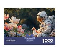 An Astronaut in A Spacesuit 1000 Pcs Premium-Karton Puzzle Astronaut Stressabbau Kreatives Spiel Puzzles Als Wohnaccessoires 70x50cm/1000pcs