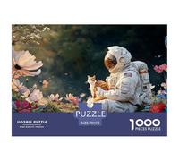 An Astronaut in A Spacesuit 1000 Stück Ökopapier Puzzle Astronaut Lebendige Bilder Familienspiel Puzzles Für Erwachsene Und Kinder 70x50cm/1000pcs