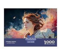 An Astronaut Woman 1000 Pcs Premium-Karton Puzzle Kitten Lebendige Bilder Familienspiel Puzzles Als Wohnaccessoires 52x38cm/1000pcs