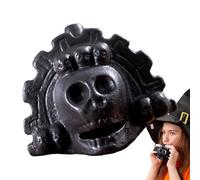 An Aztec Whistle, Aztec Death, Loud Whistle Skull Shaped, Authentic Sound, 4.09x3.62x2.95 Inches Aztec-Inspired Noise Maker for Modern Performances and Collectors
