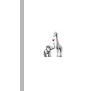 An elephant and a giraffe in love: Work Notebook, Funny Office Gift for Women, Coworker, Boss, Secret Santa Gag Gift (Blank Lined Journal)
