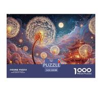 An Endless Field of Dandel 1000 Piece Corte Preciso Rompecabezas Asian Temple in Bloom Divertido Jigsaw Educativo Amigos 52x38cm/1000pcs