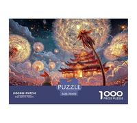 An Endless Field of Dandel 1000 Piece Corte Preciso Rompecabezas Lantern Festival Landscape Vibrante Jigsaw Decoración Niños 70x50cm/1000pcs