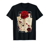An Enduring Trace Dark Academia Gothic Bleeding Rose Vintage Camiseta