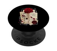 An Enduring Trace Dark Academia Gothic Bleeding Rose Vintage PopSockets PopGrip Adhesivo