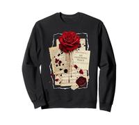 An Enduring Trace Dark Academia Gothic Bleeding Rose Vintage Sudadera