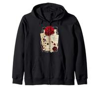 An Enduring Trace Dark Academia Gothic Bleeding Rose Vintage Sudadera con Capucha