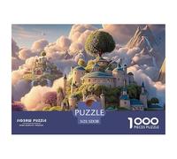 An Estate at Top of The Mountain 1000 Pcs Cartón Rompecabezas Cloud-Top Fantasy Temple Liberador De Estrés Juego Creativo Puzzle Juego De Desafío Difícil 52x38cm/1000pcs
