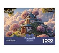 An Estate at Top of The Mountain 1000 Pcs Cartón Rompecabezas Fantasy Cottage Liberador De Estrés Juego Creativo Puzzle para Niños Pequeños 70x50cm/1000pcs