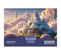 An Estate at Top of The Mountain 1000 Pcs Papel Ecológico Rompecabezas Cloud-Top Fantasy Temple Liberador De Estrés Juego Creativo Puzzle para Adultos Y Niños 70x50cm/1000pcs