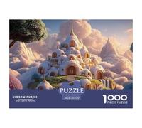 An Estate at Top of The Mountain 1000 Pcs Papel Ecológico Rompecabezas Cloud-Top Fantasy Temple Liberador De Estrés Juego Creativo Puzzle Juego De Desafío Difícil 70x50cm/1000pcs