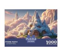 An Estate at Top of The Mountain 1000 Piezas Cartón Rompecabezas Cloud-Top Fantasy Temple Imágenes Vibrantes Juego Familiar Puzzle para Niños Pequeños 38x26cm/1000pcs